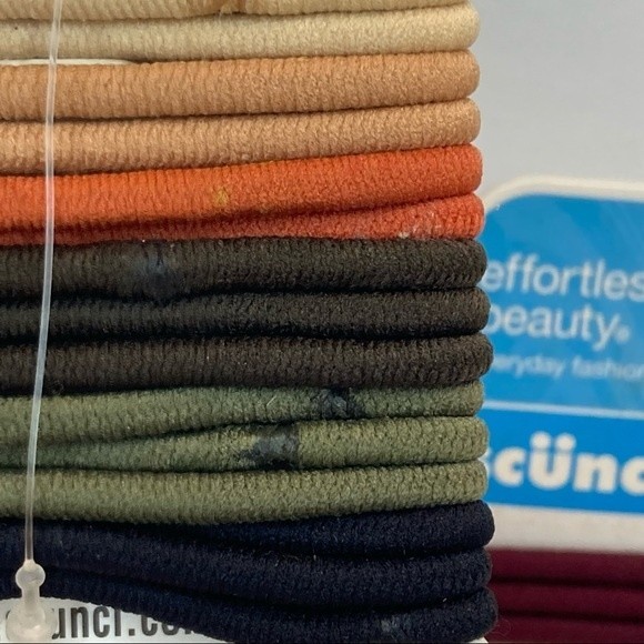 Scunci Hair Ties Ponytail Elastics No Metal Fall Warm Colors Red Tan - Picture 12 of 13